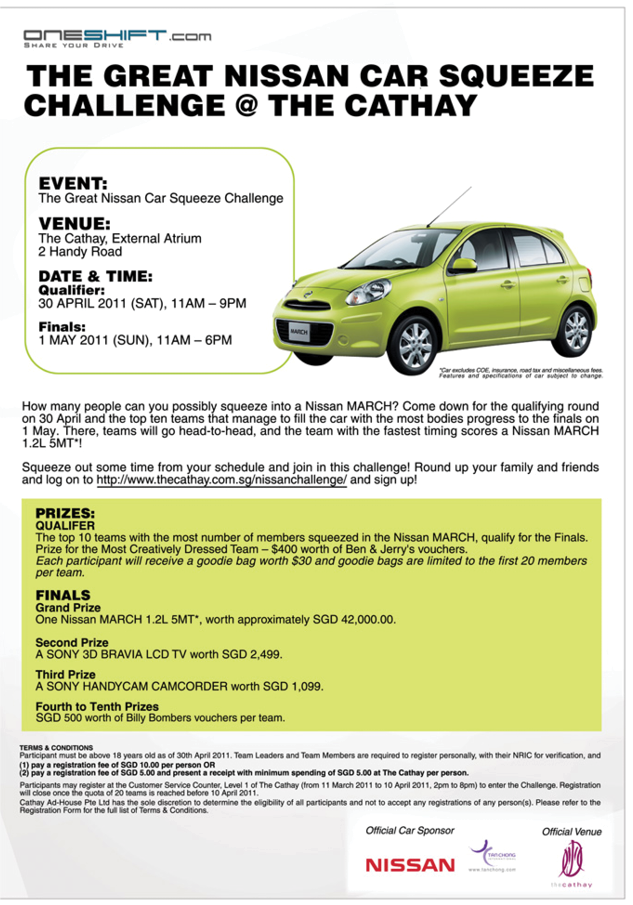 The Nissan Car Squeeze Challenge at Cathay